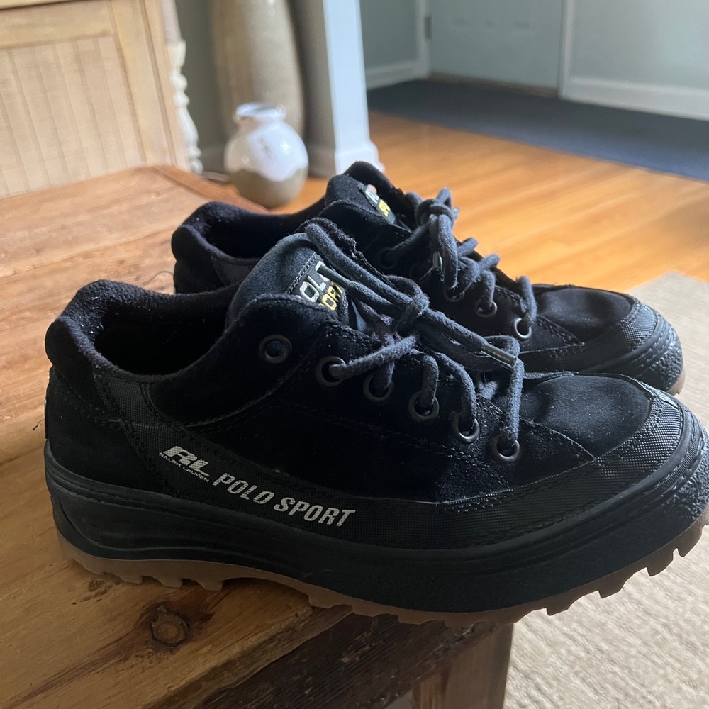 Polo by Ralph Lauren Black Sneakers with Canvas Upper